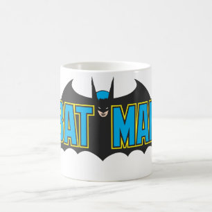 Mug Batman   Vintage Blue Black Logo