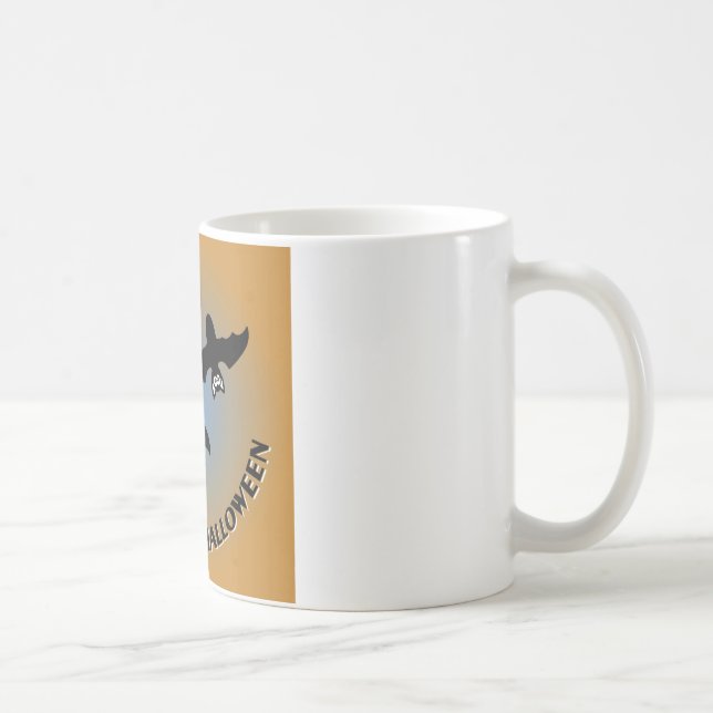 Mug Bats d'Halloween bleu orange (Droite)