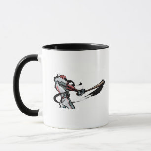 Mug Batte de oscillation de joueur de baseball, vue de