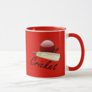 Mug Batte et balle de cricket, étiquetés