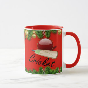 Mug Batte et balle de cricket, Noël,