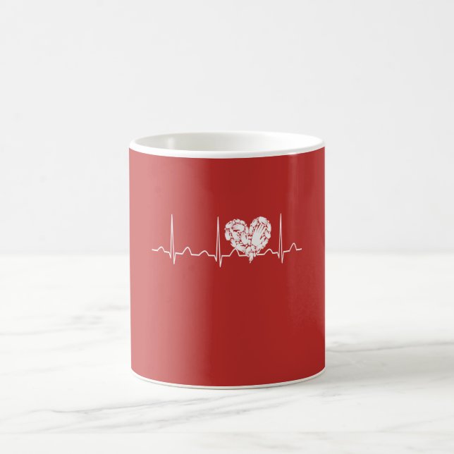 Mug Battement de coeur d'assistant social (Centre)
