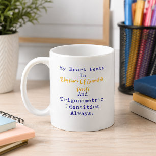 Mug Battements de coeur Preuves géométriques Identités