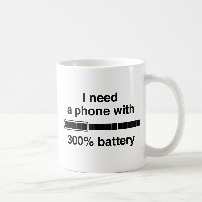 Mug Batterie à 300 % (Droite)