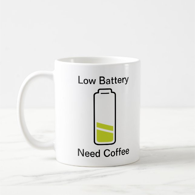 Mug Batterie basse besoin café (Gauche)