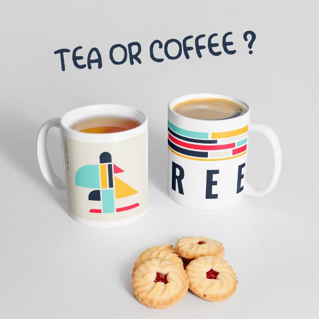 Mug Bauhaus art - Arbre (Créateur téléchargé)