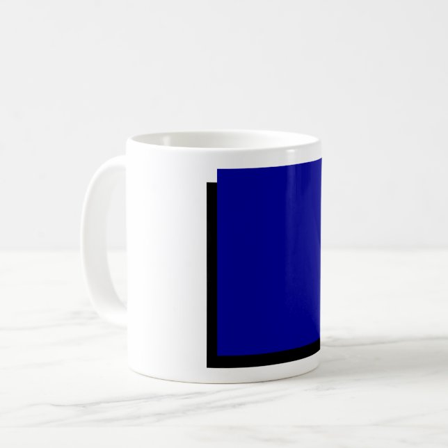 Mug Bauhaus Art Composition Carré bleu (Devant gauche)