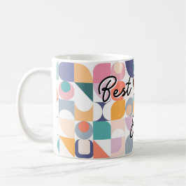 Mug Bauhaus motif en carrelage pastel avec slogan