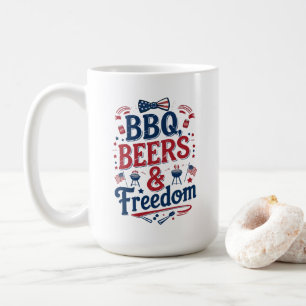 Mug BBQ, Bières et Liberté – Rétro 4 juillet Vibes