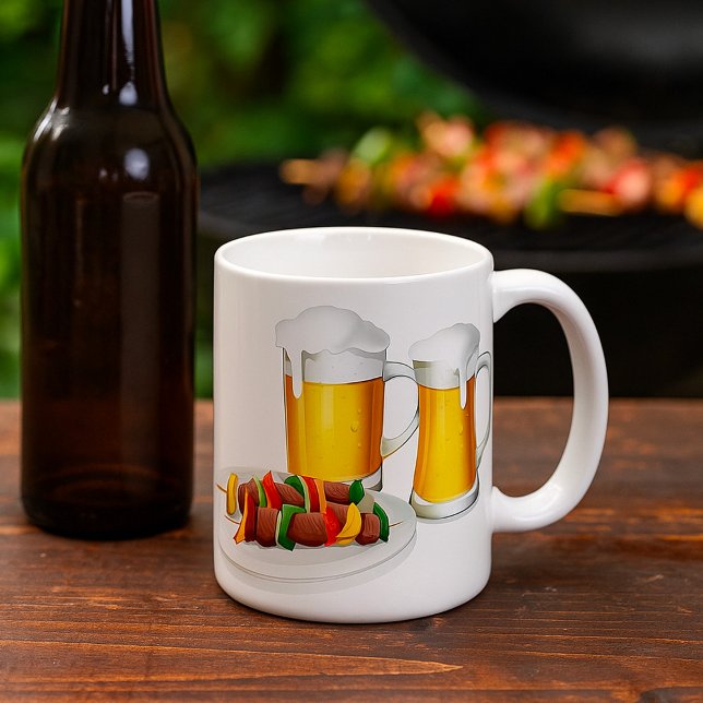 Mug BBQ brochettes et biscuits d'été de bière (Créateur téléchargé)