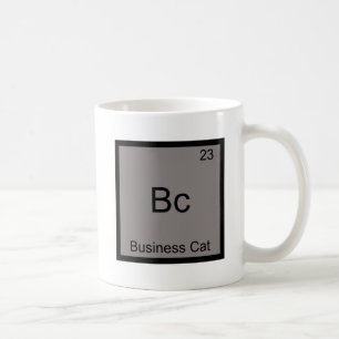 Mug Bc - Chat d'affaires Symbole de l'élément de chimi