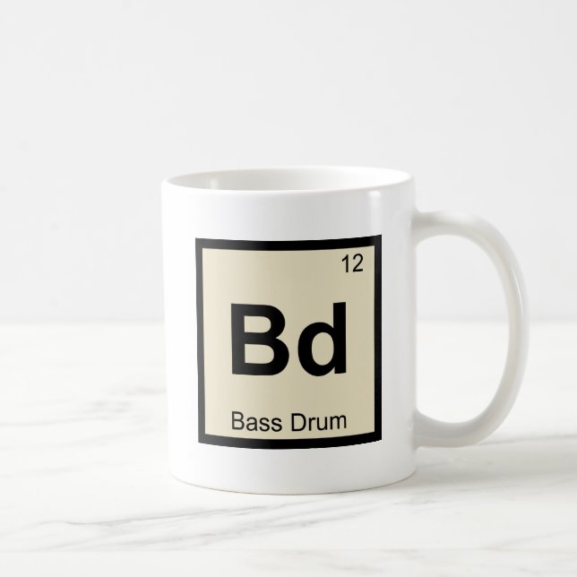 Mug Bd - Bass Drum Music Chimie Tableau périodique (Droite)