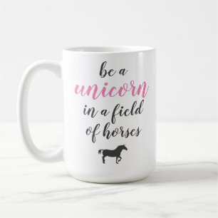 Mug Be a Unicorn in Field of Horses