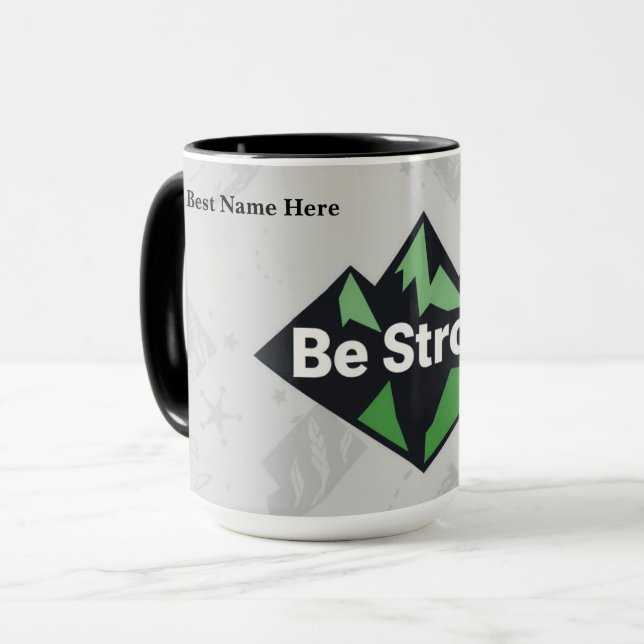 Mug Be Strong Geometric (Devant gauche)