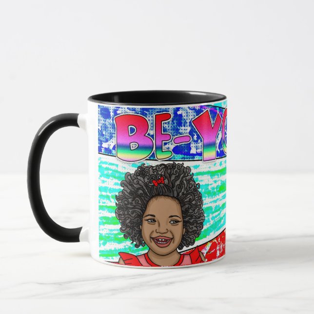 Mug Be-You-Tiful Little African'-American Girl (Gauche)