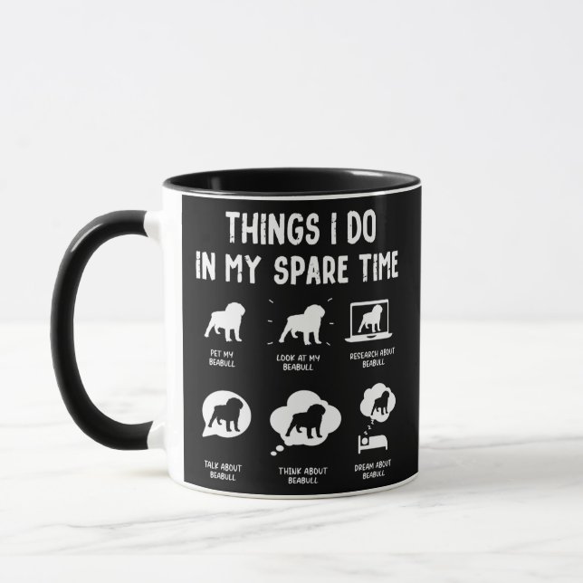 Mug Beabull Les choses font le temps libre Drôle Chien (Gauche)