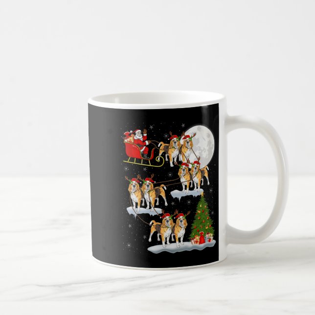 Mug Beagle Dog Santa Sleigh Flying Funny Magical Chris (Droite)