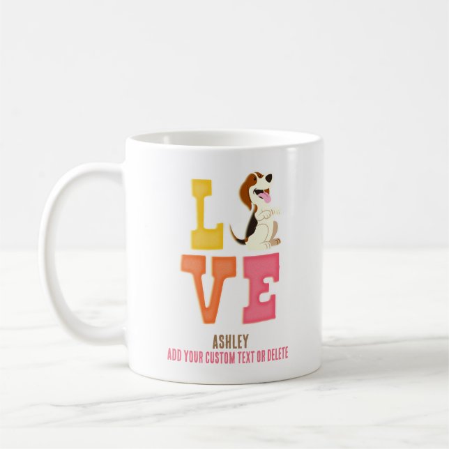 Mug Beagle mignon chien papa (Gauche)