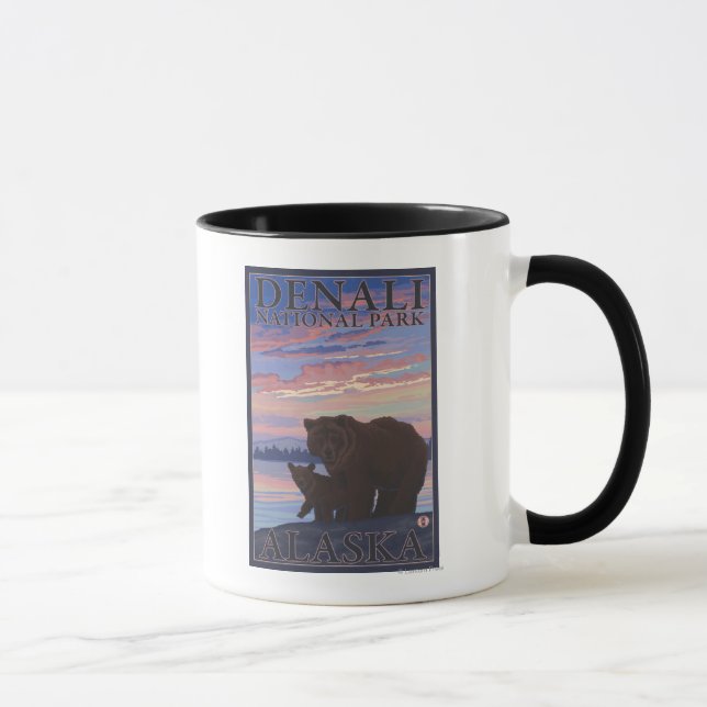 Mug Bear and Cub - Denali National Park, Alaska (Droite)
