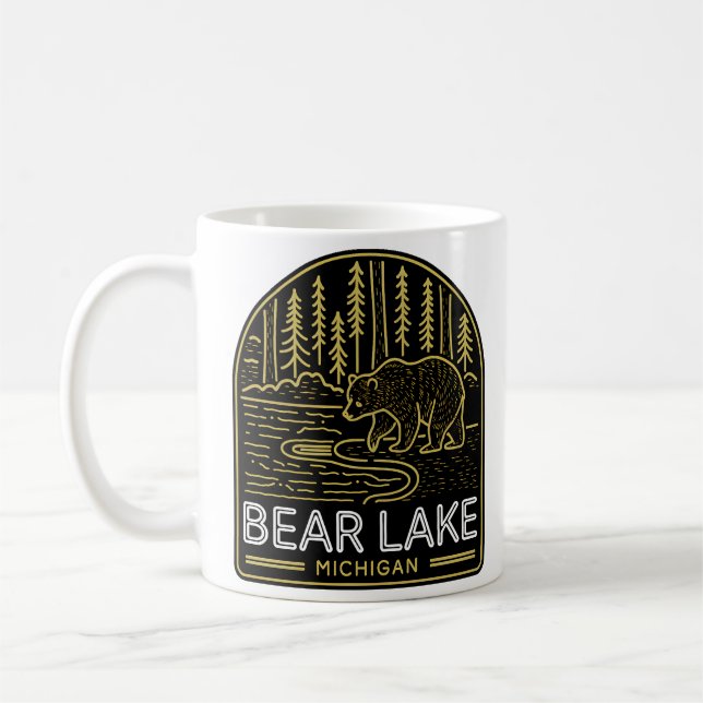Mug Bear Lake Michigan Neon Vintage (Gauche)