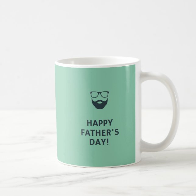 Mug Beard man heureux fête des pères turquoise (Droite)