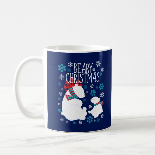 Mug Beary Noël Ours Polaire Flacons de neige (Gauche)