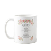 Béatitudes d'écriture florale aquarelle rose