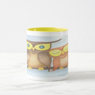 Mug Beau Aquarelle Chouette Amateurs