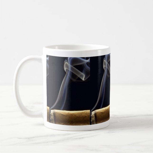 Mug Beau cigare avec de la fumée (Gauche)