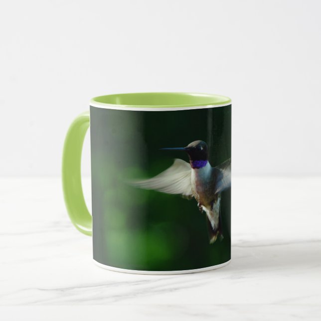 Mug Beau colibri dans la boug d'art en vol (Devant gauche)