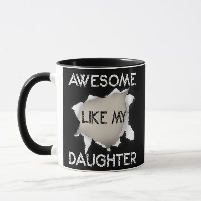 Mug BEAU COMME MA FILLE pour papa Drôle Père (Gauche)