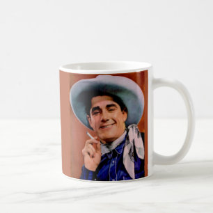 Mug beau cow-boy avec cigarette
