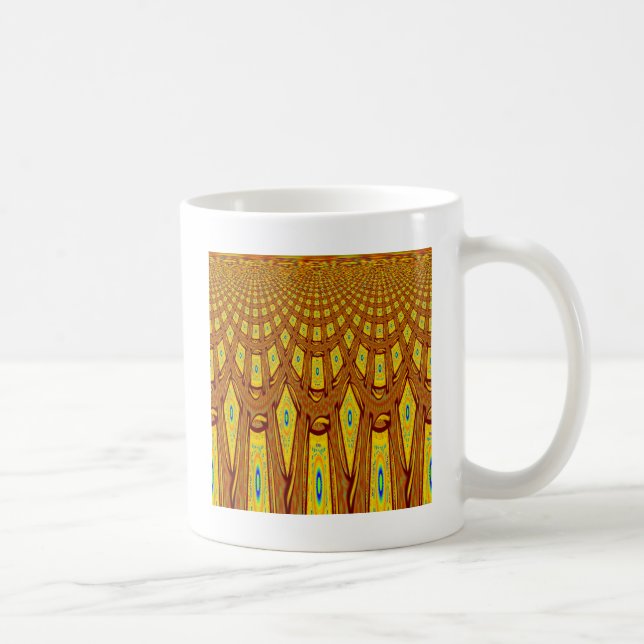 Mug Beau Golden Brown Africain Tribal Imprimé vecteur (Droite)