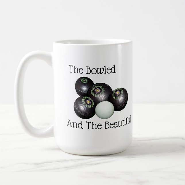 Mug Beau logo de Bowls de pelouse, (Gauche)