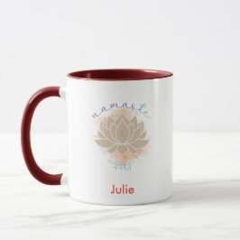 Mug Beau mot namaste et Lotus Design
