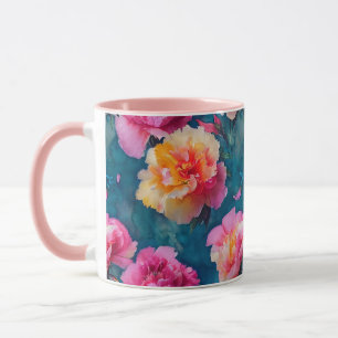 Mug Beau Motif à fleurs rose doux