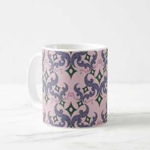 Mug Beau motif ethnique de Damas pointillisme 