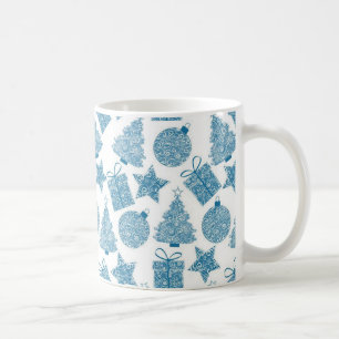 Mug Beau Noël Bleu et Blanc