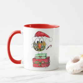 Mug Beau Oiseau de Noël Whimsical