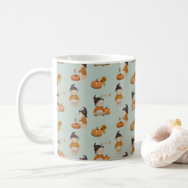 Mug Beau ours d'Halloween (Avec donut)