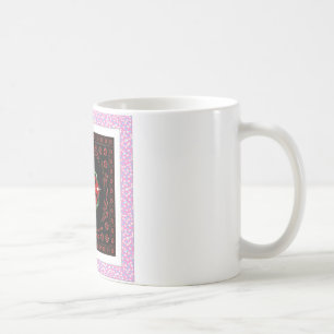 Mug Beau rose Bleu Blanc Coeurs d'amour Design