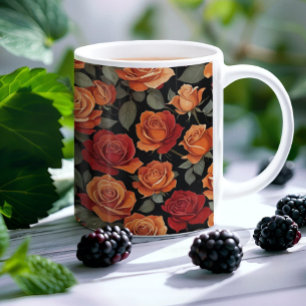 Mug Beau rose rouge et orange