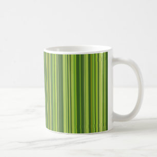 Mug Beaucoup de bandes colorées dans un motif vert
