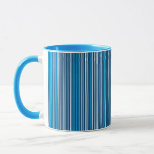 Mug Beaucoup de bandes multicolores en bleu
