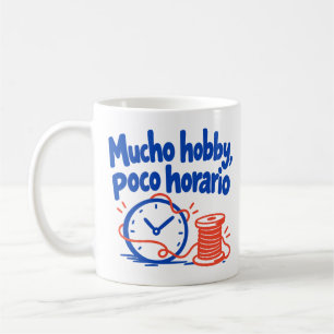 Mug Beaucoup de hobby, peu d'horaires : montre et bobi