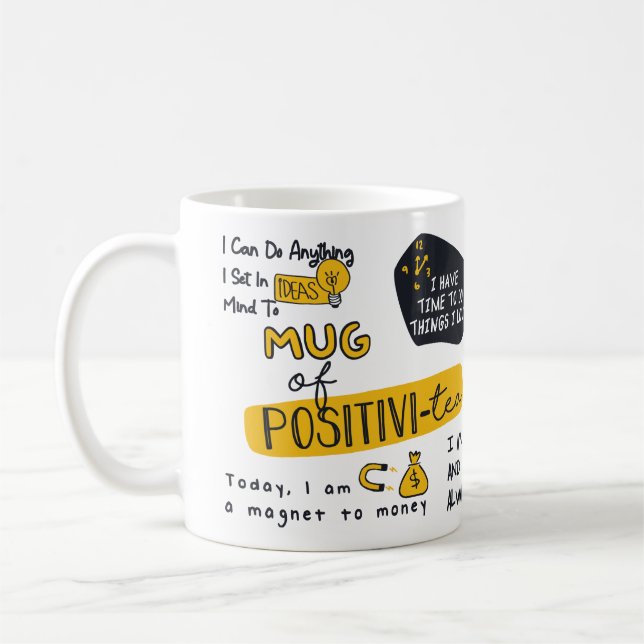 Mug Beaucoup de positivité, de motivation et d'inspira (Gauche)