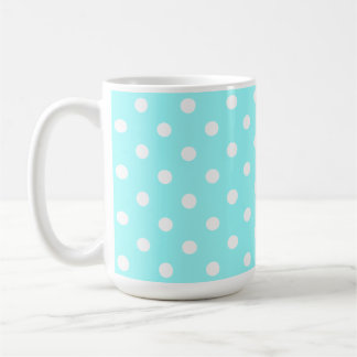 Mug Beautiful 50's Green With White Polka Dots