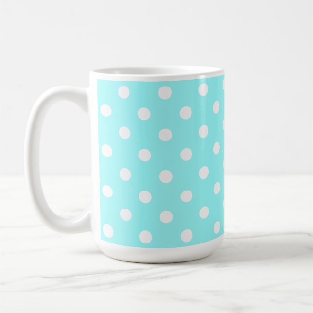 Mug Beautiful 50's Green With White Polka Dots (Gauche)
