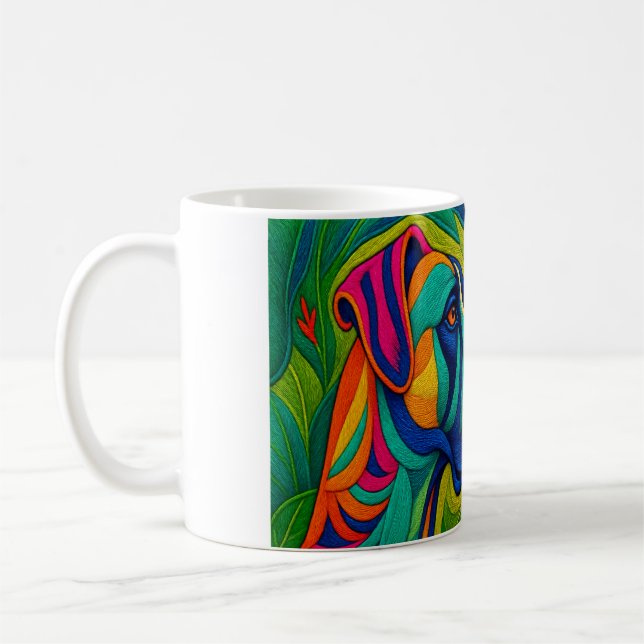 Mug Beautiful Artwork of a Majestic Great Dane (Gauche)