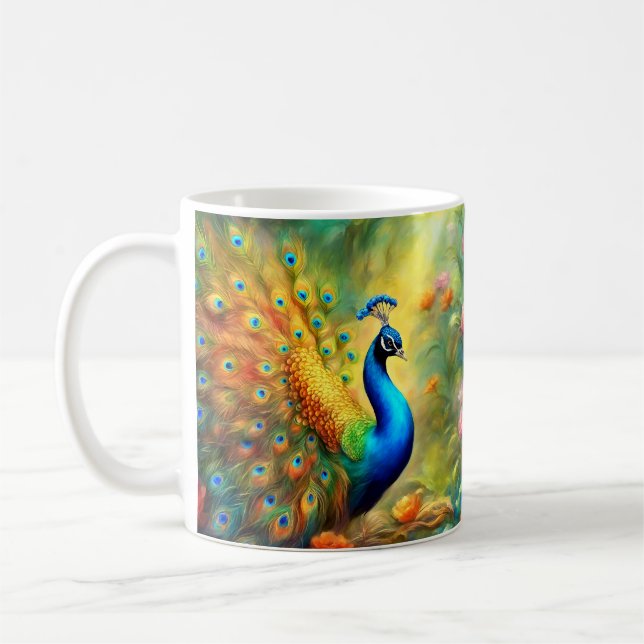 Mug Beautiful Peacock in Garden Bird 98 (Gauche)